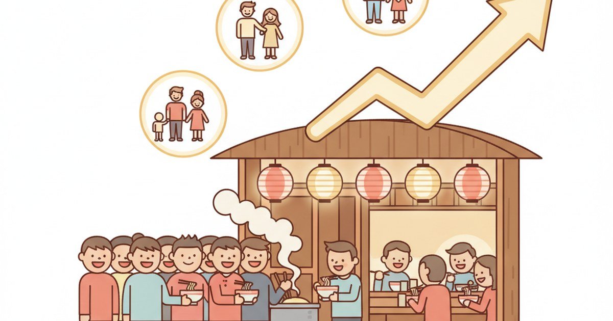 【2026年版】ラーメン屋のポスティング成功事例|ターゲット精度3倍で連日満席を実現する5つのコツ