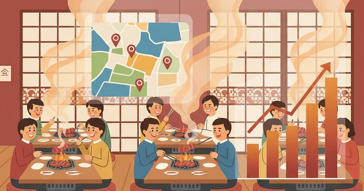 【2026年版】焼肉店のポスティング成功事例|エリア別効果測定で費用対効果を最大化する戦略